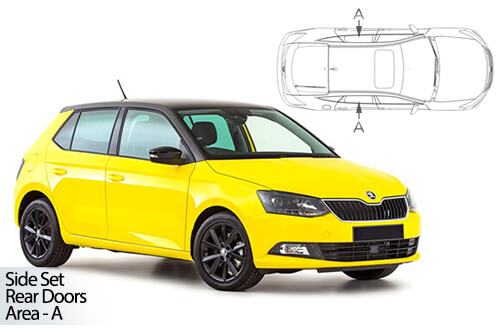 UV Car Shades - Skoda Fabia 5dr 15-21 Rear Door Set