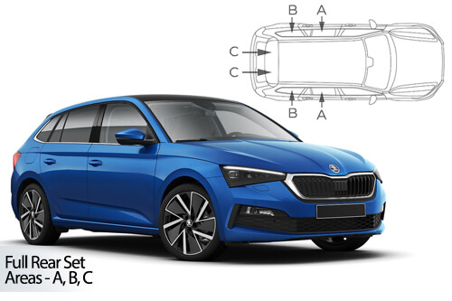 Car Shades - Skoda Scala 5dr Hatchback 2019> Full Rear Set