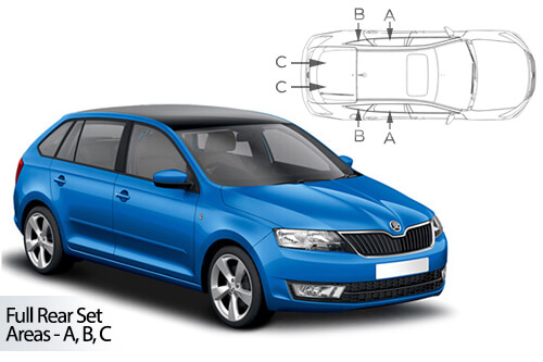 Car Shades Skoda Rapid (Spaceback)	5 door 12>19 Full Rear Set