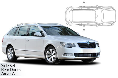 Car Shades Skoda Superb Estate 09-15 Rear Door Set