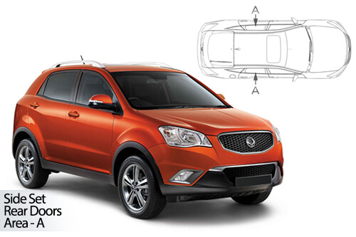 UV Car Shades Ssangyong Korando 5dr 10-19 - Rear Door Set