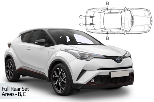 Car Shades Toyota C-HR 5 Door 17> Full Rear Set