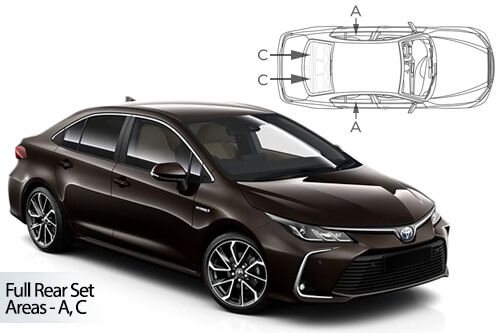 Car Shades Toyota Corolla 4dr 2018> Full Rear Set