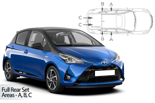 Car Shades Toyota Yaris 5dr Facelift 17-19 Full Rear Set