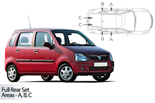 Car Shades Vauxhall Agila 5 door 98-07 Full Rear Set