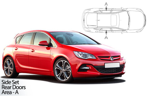 UV Car Shades - Vauxhall Astra 5dr 10-15 Rear Door Set