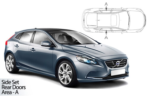 UV Privacy Car Shades - Volvo V40 5dr 2012>19 Rear Door Set