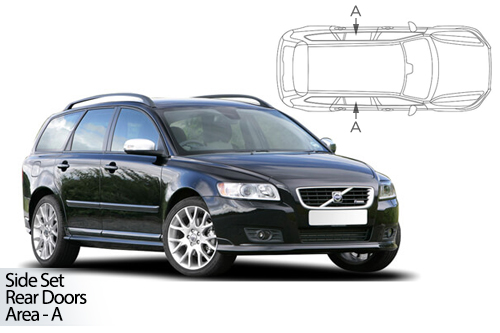 UV Car Shades - Volvo V50 Estate 03-12 Rear Door Set