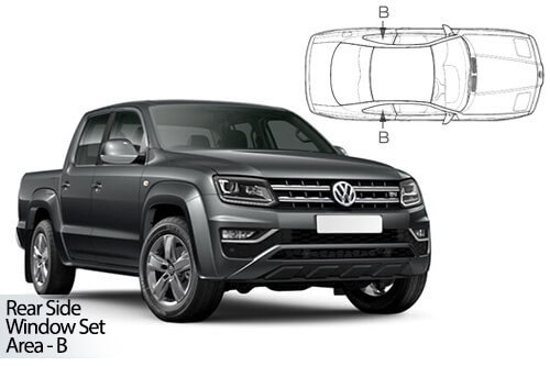 Car Shades Volkswagen Amarok Pick Up 10>23 Rear Door Set