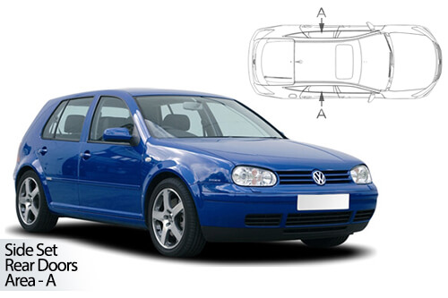 UV Car Shades - Golf 5dr 97-04 Rear Door Set