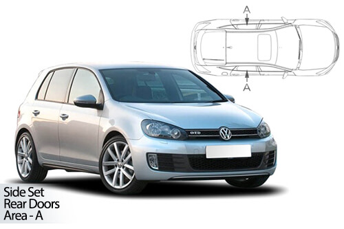 UV Car Shades - VW Golf MKVI 5dr 09-13 Rear Door Set